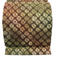 Japanese Silk Fukuro obi Grayish green Geometry Masterpiece Tie-dyeing 2069723