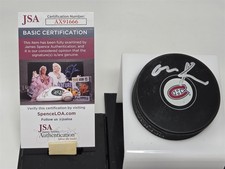 OLIVER KAPANEN signed CANADIENS puck JSA COA