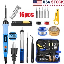 80W Electric Soldering Iron Welding Gun Tool Kit Solder Wire Desoldering Pump US