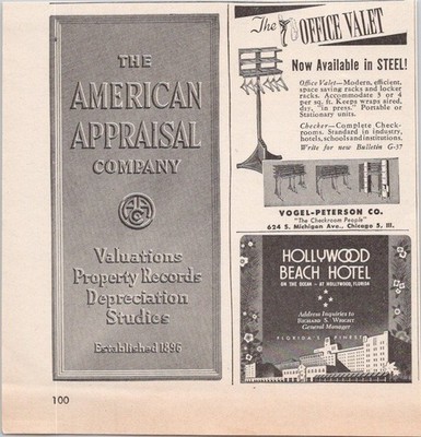 The American Appraisal Company 1946 Vintage Print Ad Valuation Studies