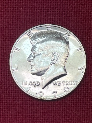 US SAN FRANSISCO MINT 1970 SILVER KENNEDY PROOF HALVE DOLLAR COIN