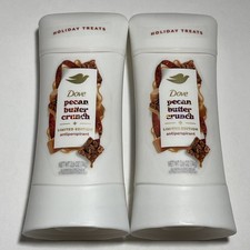  2 STICK Dove Holiday Treats Pecan Butter Crunch Antiperspirant 74gEACH EX:7/26