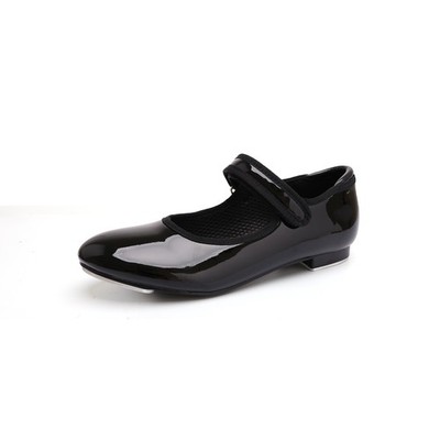 US Stock Tap Dance Shoes Black Easy Strap Tap Shoe For Girls And Boys
