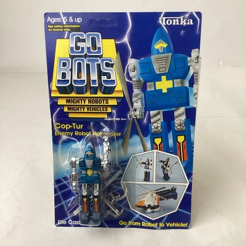 1985 Vintage Go-Bots Mighty Robots “Cop-Tur” Tonka Die Cast Metal Unpunched