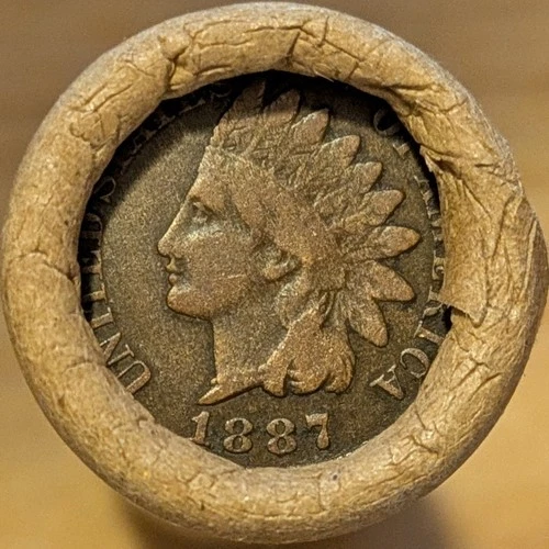 OLD BANK ROLL~UNSEARCHED~I. H. ENDS 1887-(BETTER DATE w/LIBERTY ) & 1897 VG-F