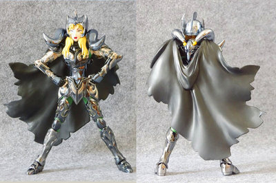 Commom Battle Damage black cloak for Saint Seiya Gemini etc 6 inch