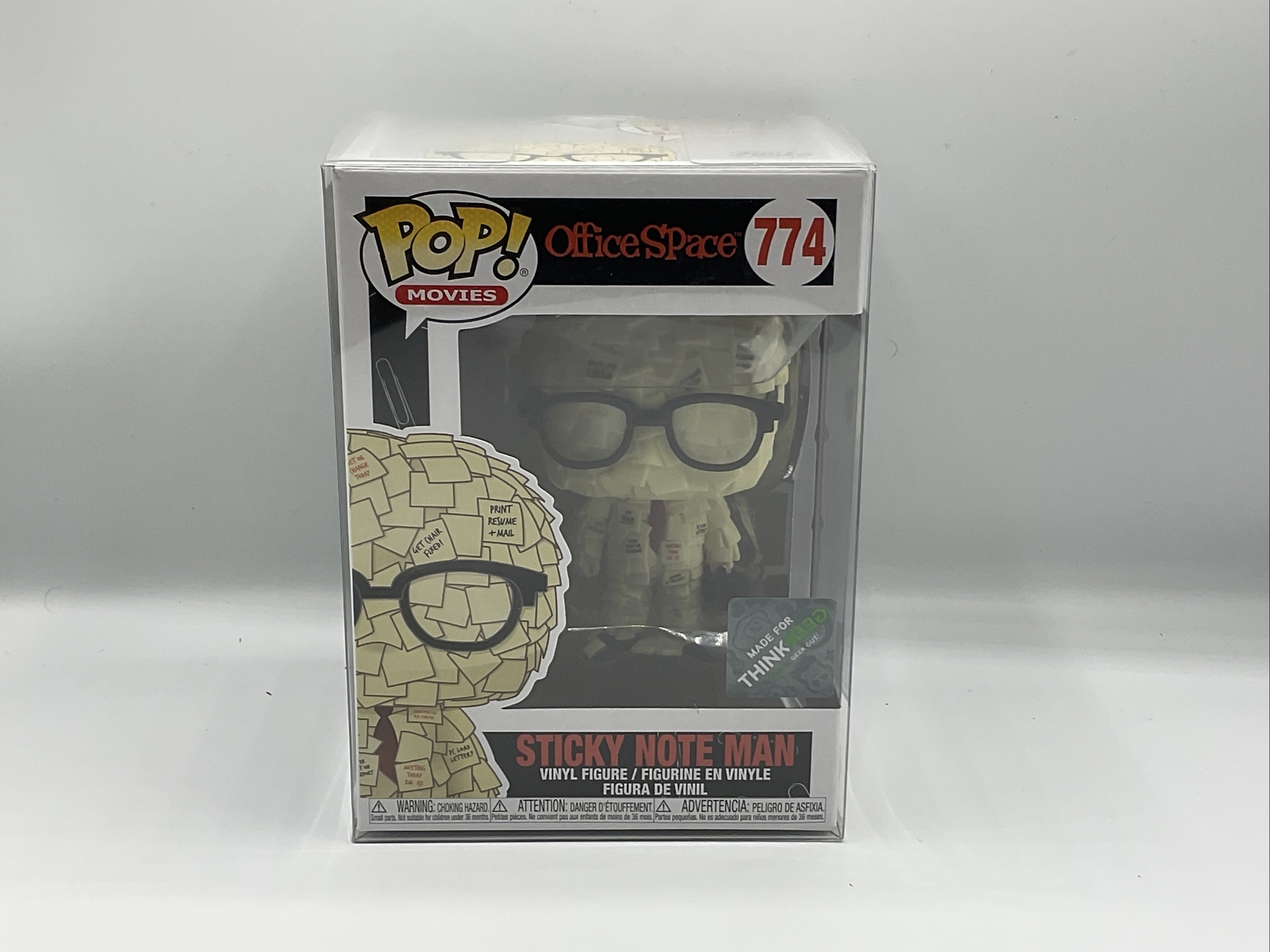 ¡Funko Pop Abovedado! Películas - Sticky Note Man Thinkgeek Excl., En Protector, Nuevo