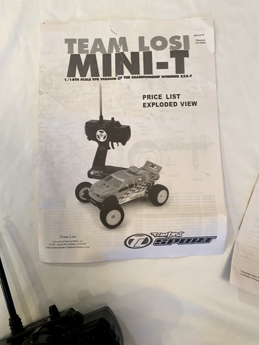 Team LOSI Mini-T RC Car 2003 (Untested) Remote & Manual +FAST