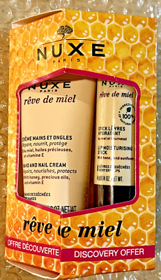 NUXE Reve De Miel Lip Balm & Hand Nail kit Discovery Offer Christmas Gift New