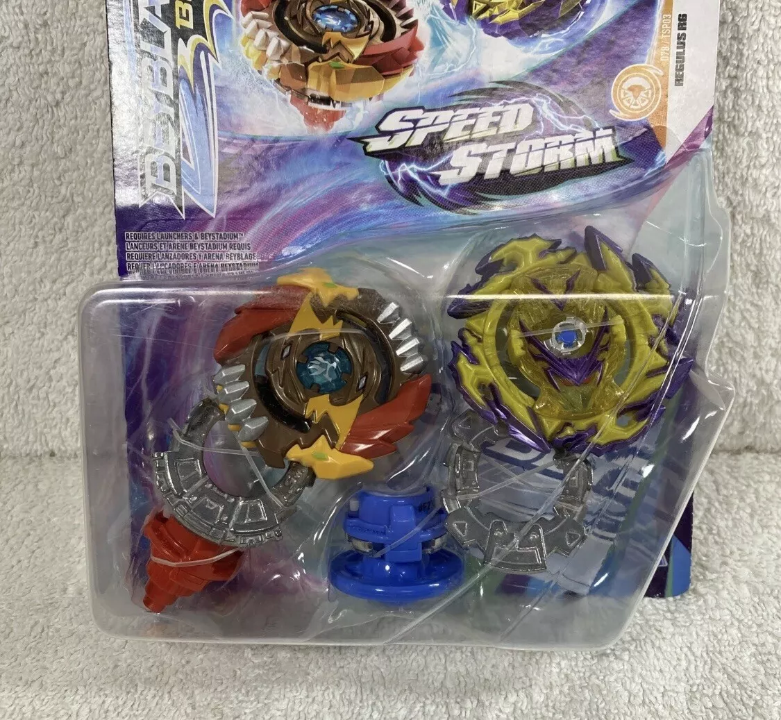 Regulus R6 and Spear Valtryek V6 Beyblade Burst Surge Speed Storm