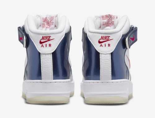 Nike Air Force 1 Mid QS Jewel Independence USA White Red Blue DH5623-101 sz 14 - Picture 6 of 9