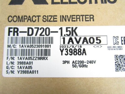 Mitsubishi Inverter FR-D720-1.5K It was kept in the factory as a spare part