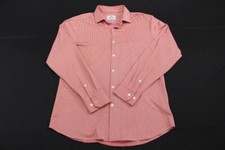 Mizzen  Main Men's Size XL Trim Fit Red/White Gingham Check Performance Shirt