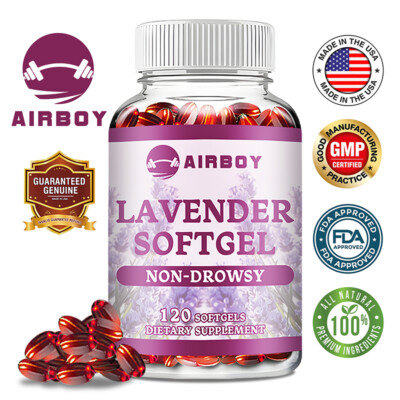 Lavender Capsules 80mg - Natural Stress Relief & Sleep Support, Anxiety Relief
