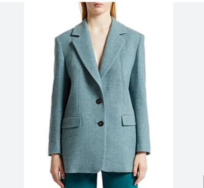 Marella Garden Wool Herringbone Blazer Jacket Women's tag 10 (46'' bust) NWT $525
