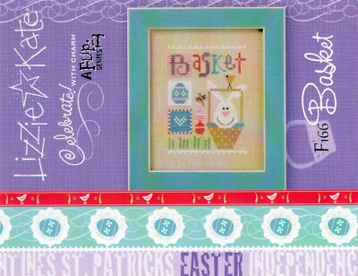 LIZZIE KATE CELEBR FLIP-IT ''BASKET - EASTER'' KREUZSTICHKARTE F166 (2017)