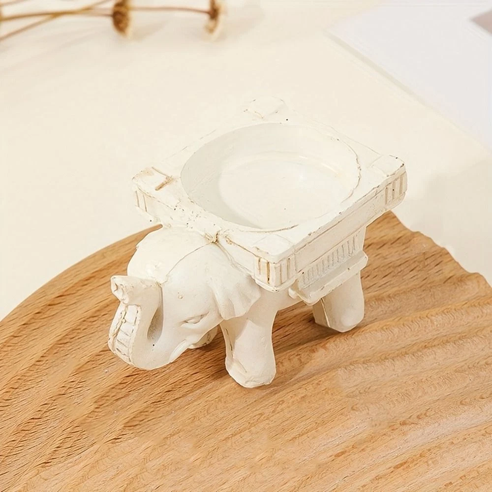 Resin Bird Tea Light Animal Animal Candle Tray Elephant Candle
