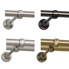 Gardinenstange Vorhangstange 19mm 1-läufig/2-läufig Viele Farbe Design Metall