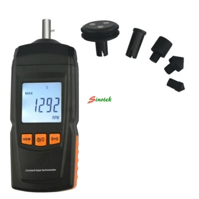 GM8906 Digital Contact Tachometer 0.5~19999 Speed Tach Meter RPM Gauge Handheld