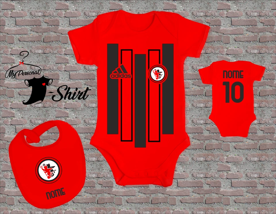 MILAN BODY BABY LÄTZCHEN FOGGIA FUSSBALL PERSONALISIERT MIT NAMEN GESCHENKIDEE