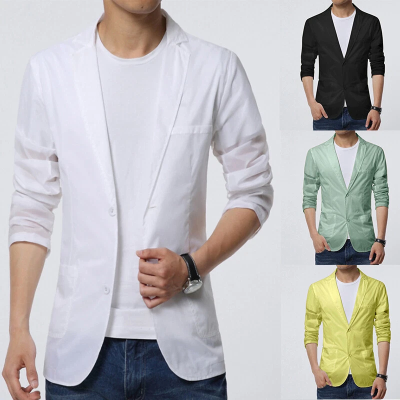 Men Sun Protection Suit Thin Jacket See-Through Long Sleeve Tops Summer Coat  New | eBay