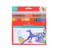 Faber-Castell Colouring Pencils - Set of 48 - Triangular Artist Assorted Colour