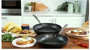All-Clad Nonstick Hard Anodized 2-Piece Frying Pan Set Non-Stick Fry 12/"10.5/"NEW