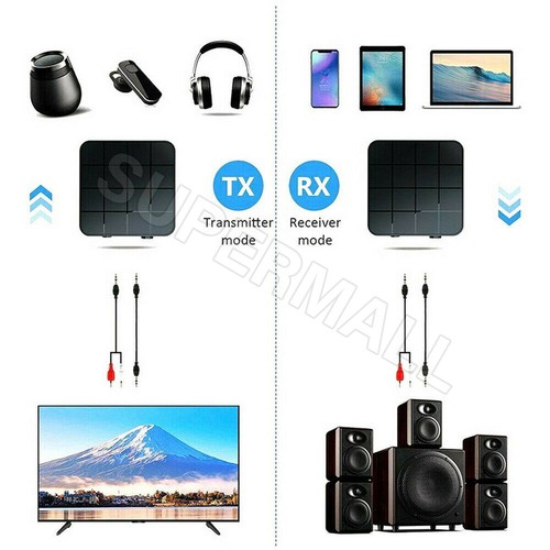 2in1 Bluetooth 5.0 Wireless Audio Transmitter Receiver HIFI MP3 Adapter OZ - Picture 4 of 7