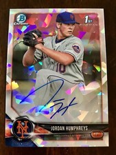 Jordan Humphreys 2018 Bowman Chrome Atomic Autographed Card #74/100