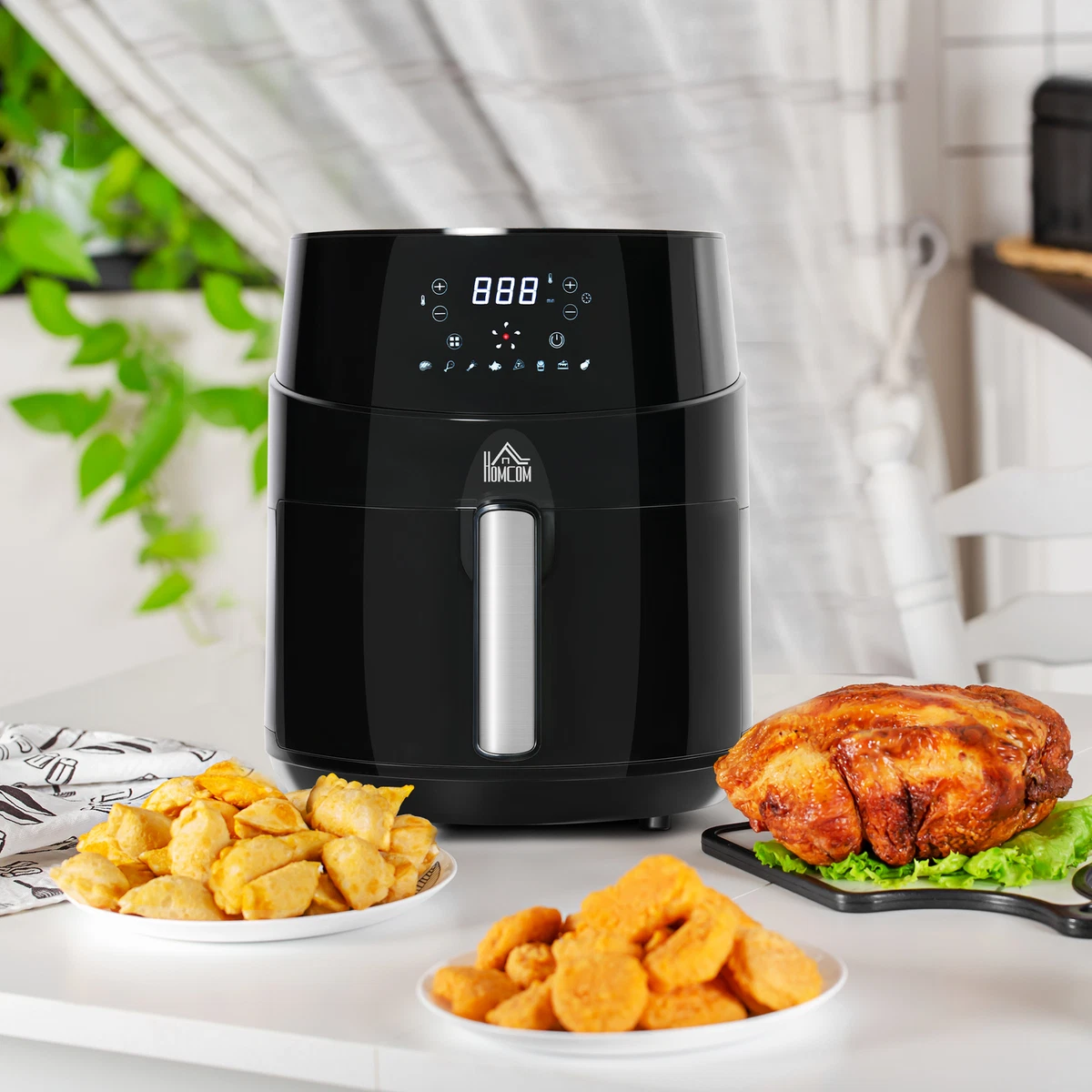 Air Fryer 1500W 4.5L with Digital Display Timer for Oil Less or