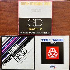 3-lot Used Tdk 150 / 150h-7 / L-1800 Reel Tapes