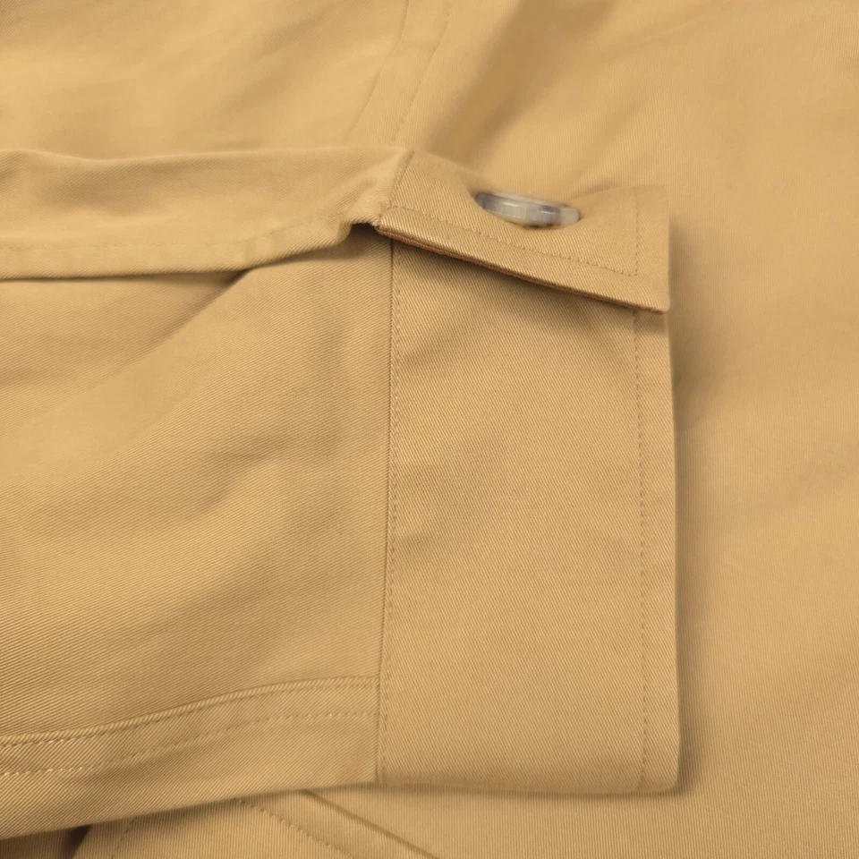 $495 Paul Smith Algodón Orgánico Calce Ajustado Caqui Beige Camisa Chaqueta Para Hombres Mediana Foto 3 de 4