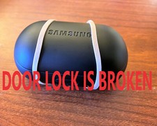 BROKEN DOOR LOCK- Charge Case Samsung Icon X IconX 2018 SM-R140 Headphones Black