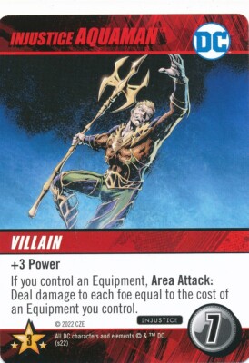 INJUSTICE AQUAMAN DC Comics Deck Building Game card INJUSTICE