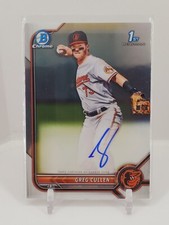 2022 Bowman Chrome 1st Greg Cullen Base Auto Orioles ROOKIE RC Autograph C1