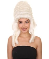 Colonial Lady's 18th Century Curly Wig White Historical Cosplay Wig HW-3475