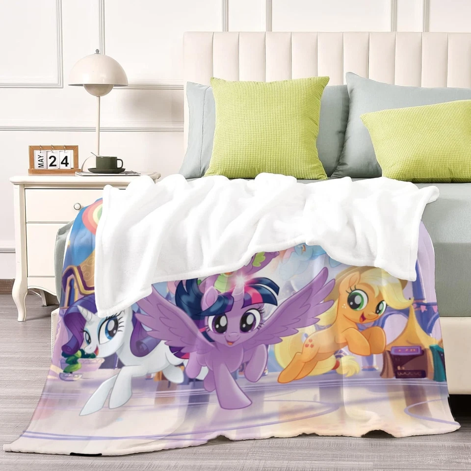 Super Soft Flannel My Little Pony Throw Blanket for Bed Sofa All Season Gifts - Image 4 of 4