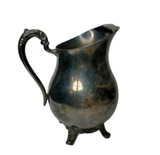 F B Rogers Silver Company Silver Pitcher Handle & Footed