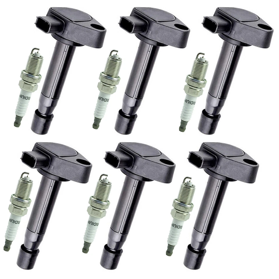 Комплект из 6 катушек зажигания и свечей зажигания для Honda Pilot V6 3,5 л UF242 2003-2008 годов выпуска - Изображение 2 из 4