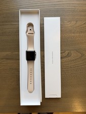 Apple Watch Series 3 GPS 38mm Aluminum Case Silver Sport Wristband White