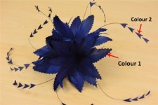 Elegant Goose Feather Flower Millinery Hat Fascinator Headwear Royal Ascot Decor