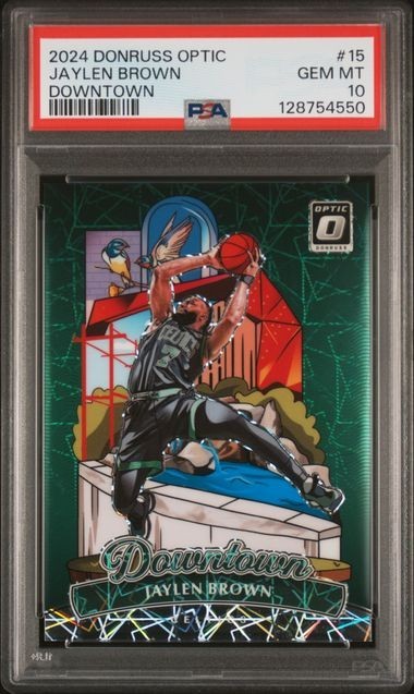 Jaylen Brown 2024 Donruss Optic Downtown #15 PSA 10 GEM MT