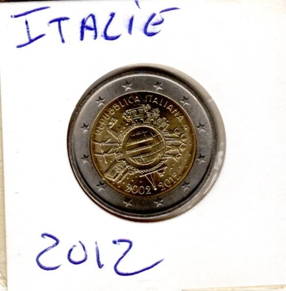 2 EURO ITALIE COMMEMORATIVE 2012 NEUVE ZONE EURO COMMUNE - Photo 1/1