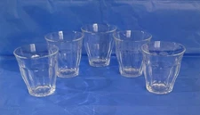 5 Vintage DURALEX Picardie GLASSES - 6 oz Juice Glass Tumbler - France