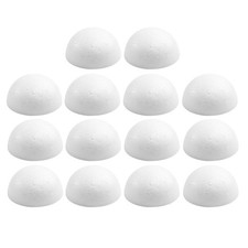 4 Inches Foam Half Balls 14 Pack, White Half Foam Balls for Crafts