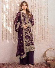 Party Wear Designer Faux Georgette Palazzo Suit With Dupatta For Women