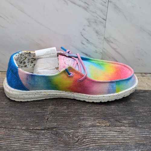 Hey Dude Wendy Dreamer magisches Regenbogen-Einhorn Batikschuhe Jugend 6 Damengröße 7 - Bild 9 von 12