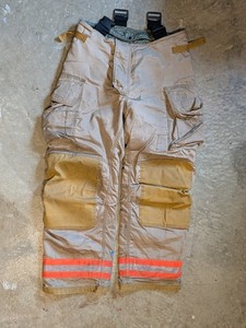 Firefighter Turnout Bunker Pants, Size 36 x 32, Brown