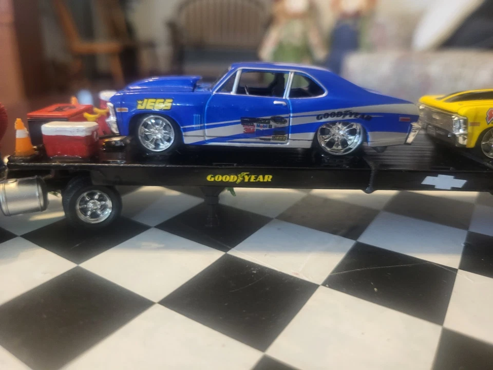 M2 Customized Set Of 1958 Chevy LCF Tractor & Pair Of ProRodz 70 Chevy Nova SS  - Image 3 of 4