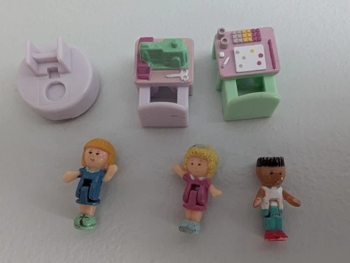 Vintage 1992 Polly Pocket Stampin’ School Replacement Parts & Polly's